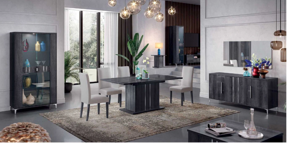 Wohn- und Esszimmer Luna – Dunkelgrau – Ben Company