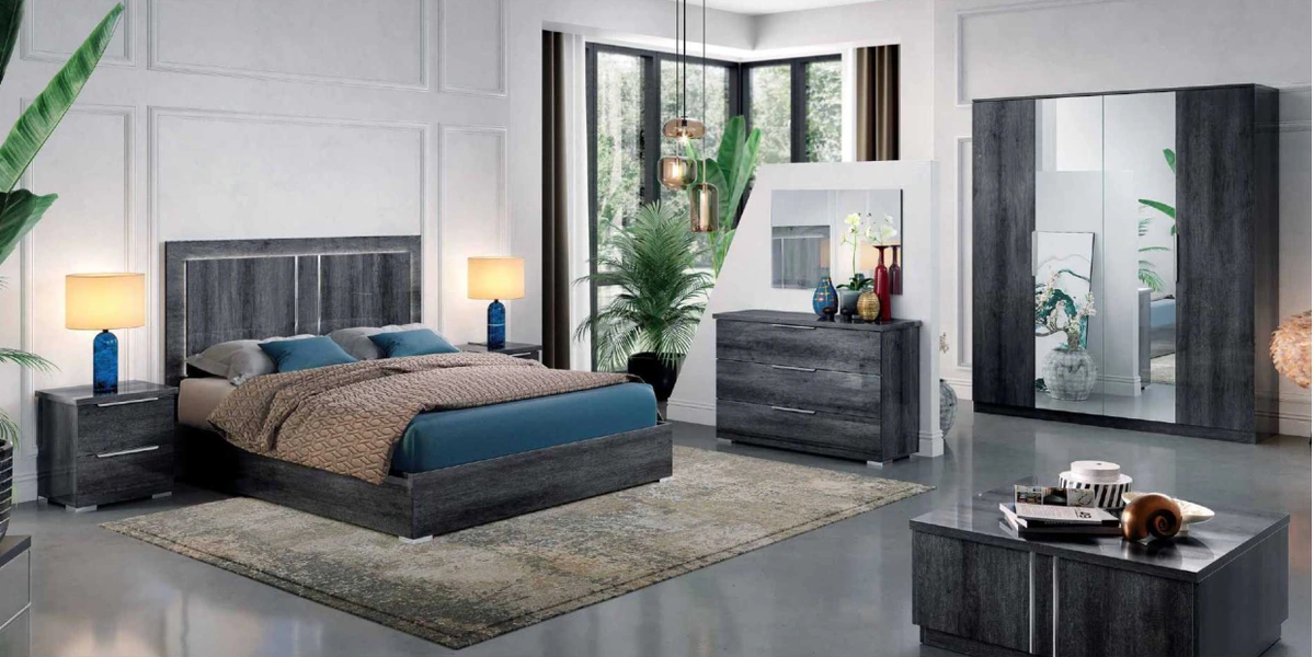 Schlafzimmer Luna – Dunkelgrau – Ben Company