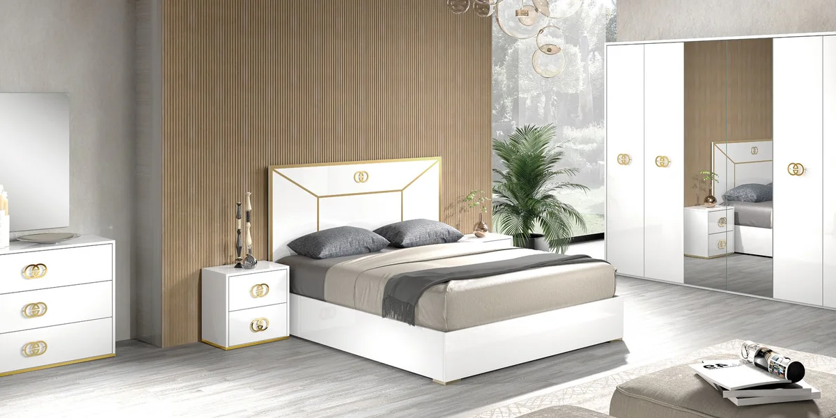 Schlafzimmer Vogue Weiß / Gold H2O