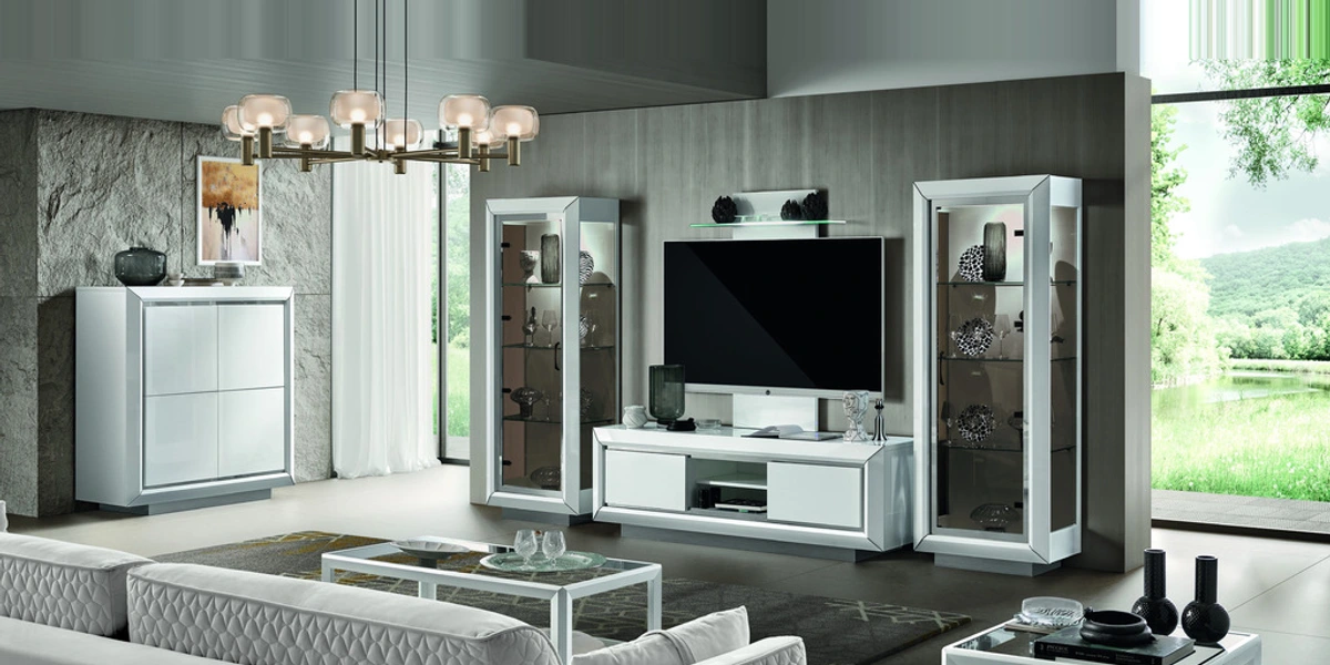 Wohnzimmer Elite Frosty White – Camelgroup