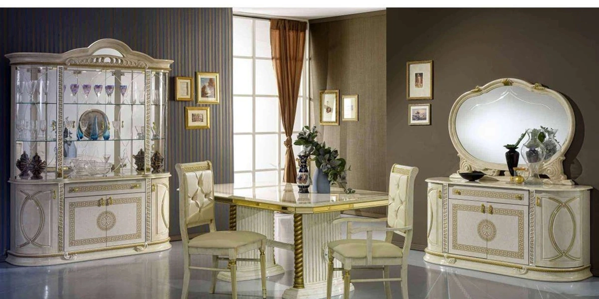 Esszimmer Venus Elfenbein / Beige-Gold - Ben Company