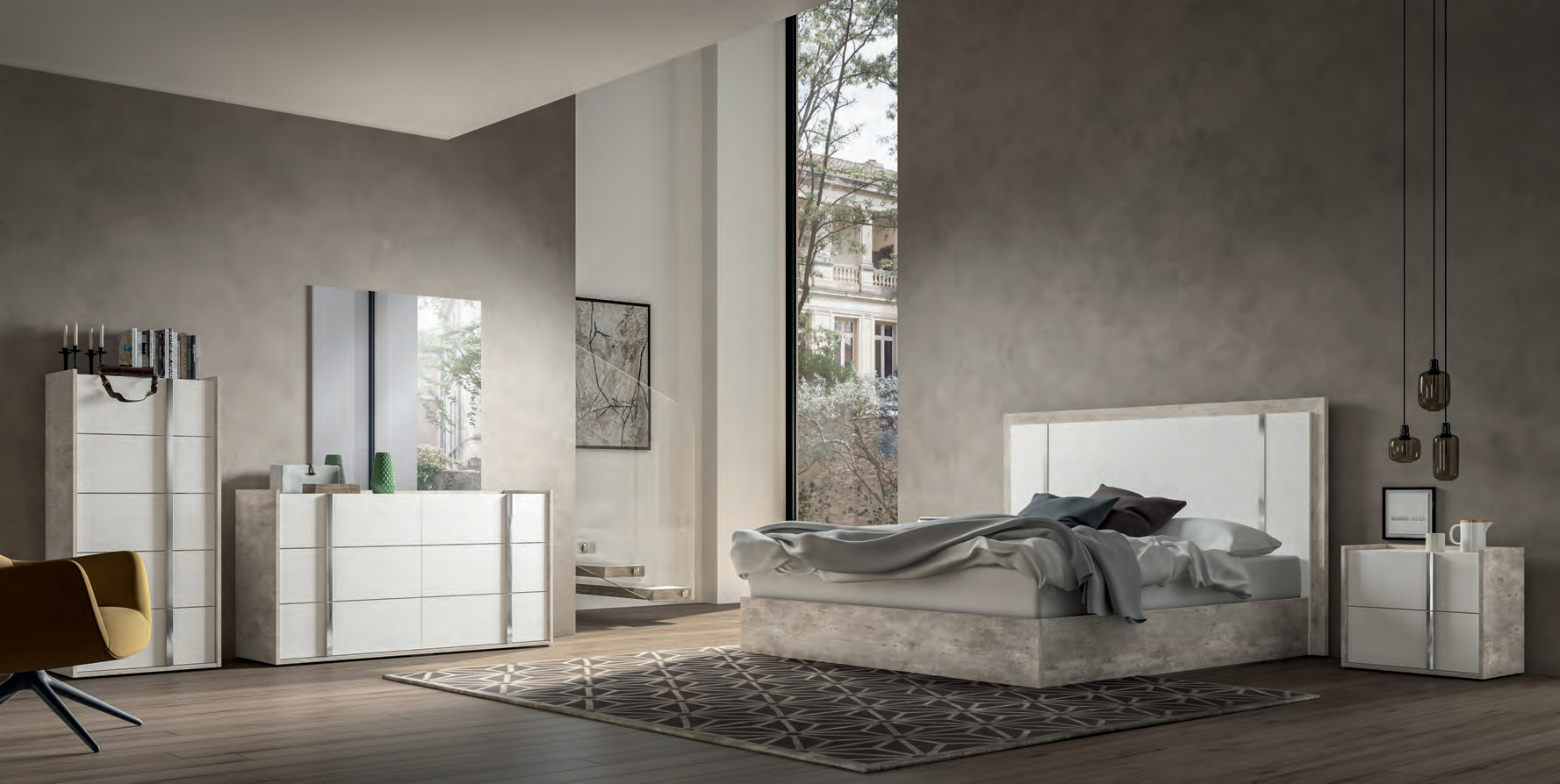 Schlafzimmer Treviso – Betonoptik – Status
