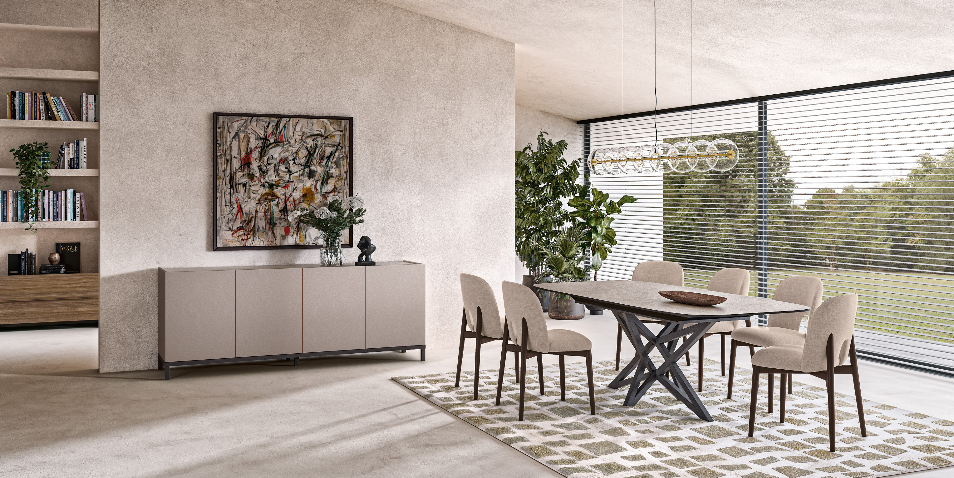 Wohn- und Esszimmer Neka Beige Mélange – Status