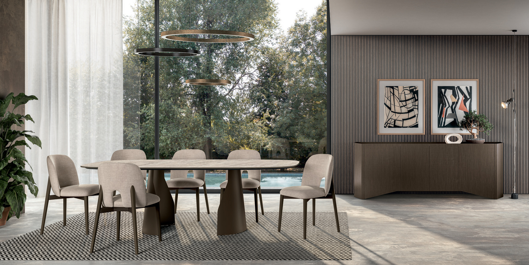 Wohn- und Esszimmer Petra Satin Bronze – Status