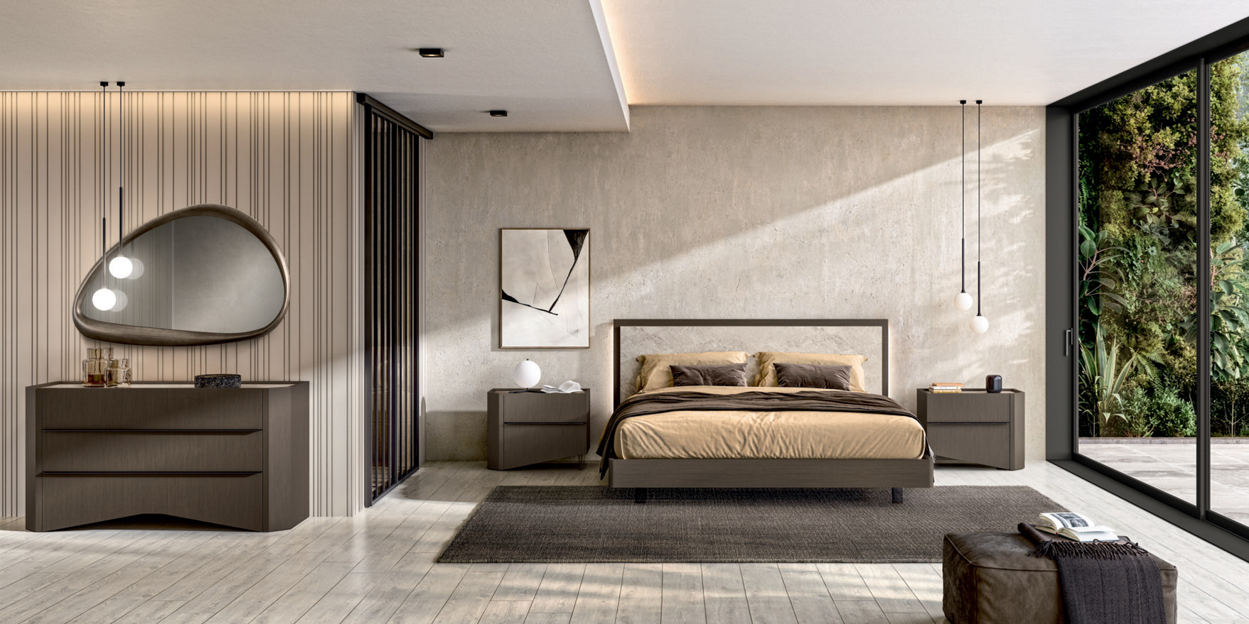 Schlafzimmer Petra Satin Bronze – Status